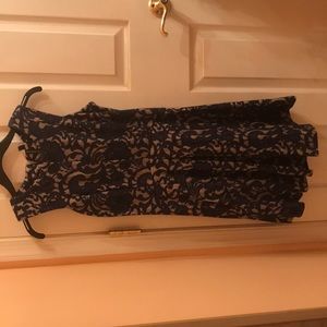 HEARTSOUL BLUE TAN CUTE DRESS A LINE